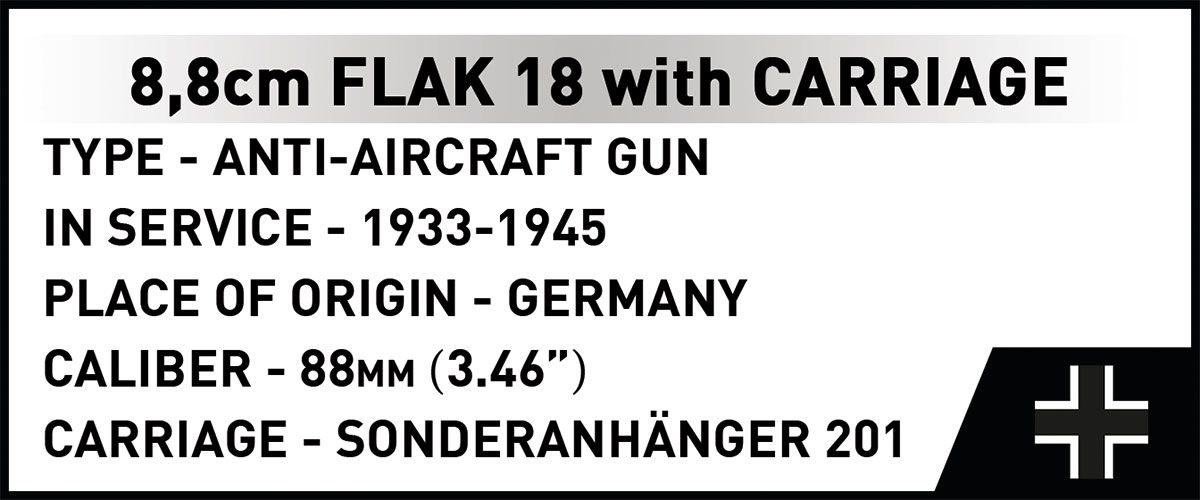 8.8 cm Flak 18 with Carriage Artillery
