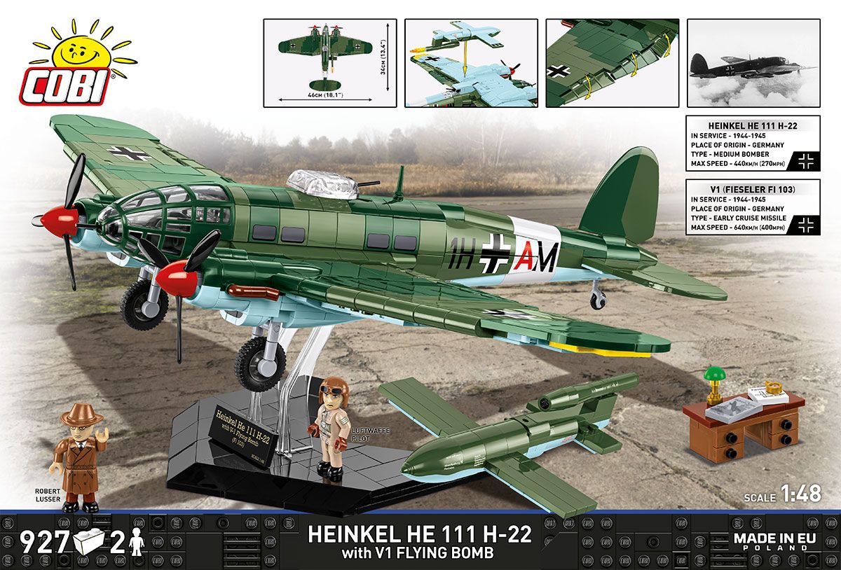 Heinkel HE 111 H-22 Medium Bomber with V1 Flying Bomb