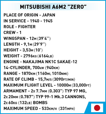 Mitsubishi A6M2 Zero-sen Plane